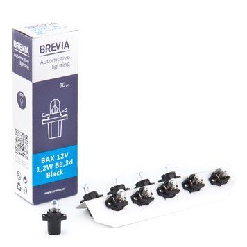 Лампа накаливания Brevia BAX 12V 1.2W B8.3d Black CP storm_group__12322C фото