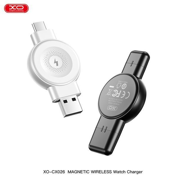 Беспроводное зарядное устройство XO CX026 Watch Wireless Charger Apple/Samsung USB/Type-C белый storm_group__XO-CX026-White фото