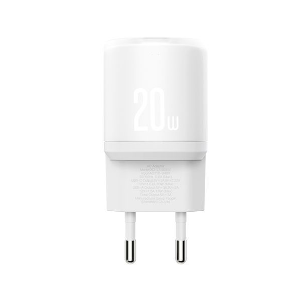 Мережевий зарядний пристрій XO L144 PD20W 1USB-A+1USB-C білий storm_group__XO-L144-White фото