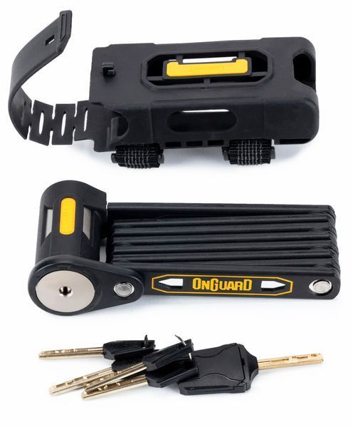 Замок складаний Onguard K9 Heavy Duty, 112см, прогумований короб-тримач на раму, 5 ключів LCK-67-03 фото