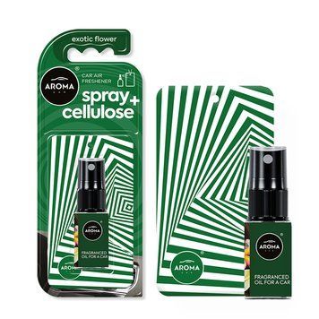 Ароматизатор Aroma Car Spray 20мл & Cellulose - Exotic Flower для салона авто 11898 storm_group__11898 фото