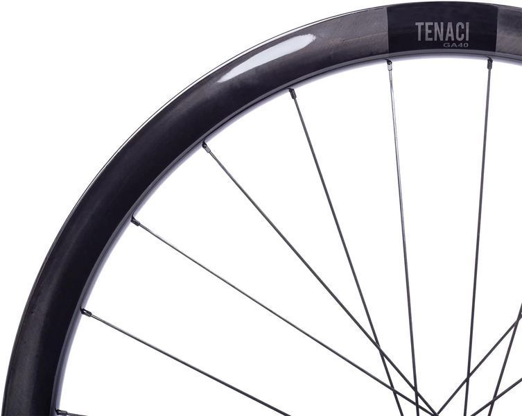 Колесо пер. + задн. 28" ERE TENACI GA40 CARBON, Gravel, 100x12/142x12, CL, HG11, tubeless, чорний глянець WH-58-96 фото