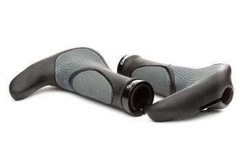 Гріпси ONRIDE HornGrip30, ергономічні з ріжками, два замки, 140 мм, чорний/сірий VLPR-69061900043 фото