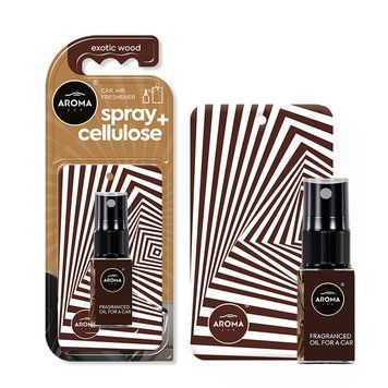 Ароматизатор Aroma Car Spray 20мл & Cellulose - Exotic Wood для салона авто 11897 storm_group__11897 фото