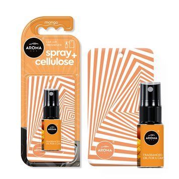 Ароматизатор Aroma Car Spray 20мл & Cellulose - Mango для салона авто 11899 storm_group__11899 фото
