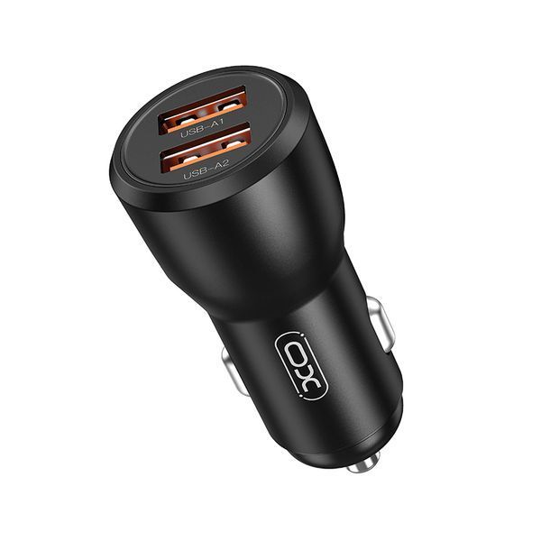 Автомобільний зарядний пристрій XO CC55 QC18W+USB12W + Type-C кабель чорний storm_group__XO-CC55+C фото