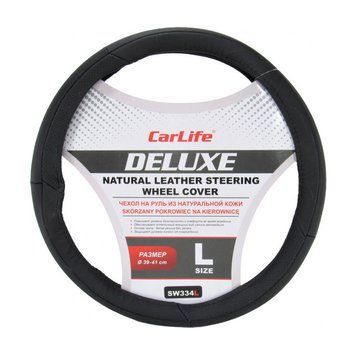 Чохол на кермо шкіряний CarLife Delux L 39-41&Oslash; storm_group__SW334L фото