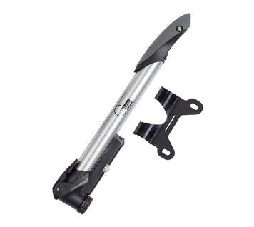 Мининасос Green Cycle GPM-294P Т-ручка, алюминиевый с манометром, двусторонний, 100psi, Presta+Schreder, серебристый VLP-PUM-20-97 фото