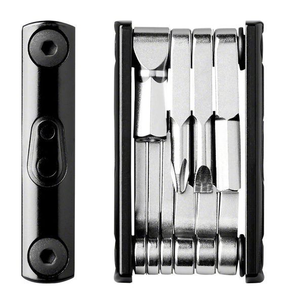 Мультитул Crankbrothers F10+, 2/2.5/3/4/5/6/8мм, T25, Phillips #2, flat #1, металевий кейс з відкривачкою, чорний VLPL-TOO-48-20 фото