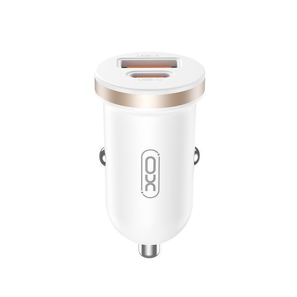 Автомобильное зарядное устройство XO CC56 Plastic mini 30W+ Type-c кабель белый storm_group__XO-CC56+C-white фото