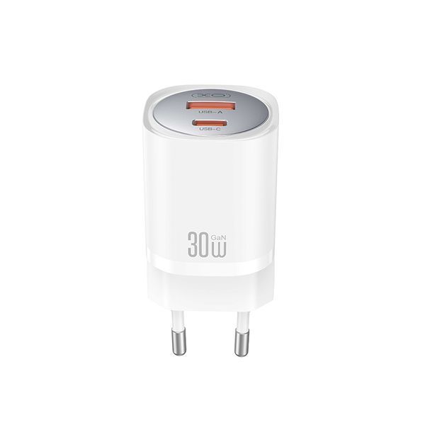 Сетевое зарядное устройство XO CE21 PD30W/PPS33W 1USB-A+1USB-C + Lightning кабель белый storm_group__XO-CE21+L фото