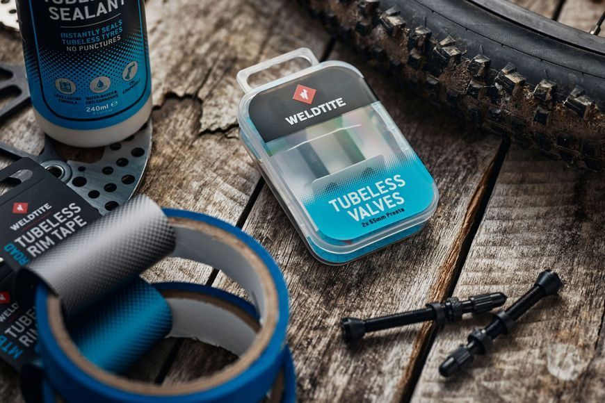 Вентиль Weldtite 05050 TUBELESS VALVE KIT для бескамерных ободов, 55мм, (2шт) VLPL-NIP-53-09 фото