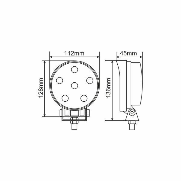 Фара світлодіодна Brevia EPISTAR Spot 10-30V, 18W (6x3W), 1320Lm, 1шт 10621RSX1 storm_group__10621RSX1 фото