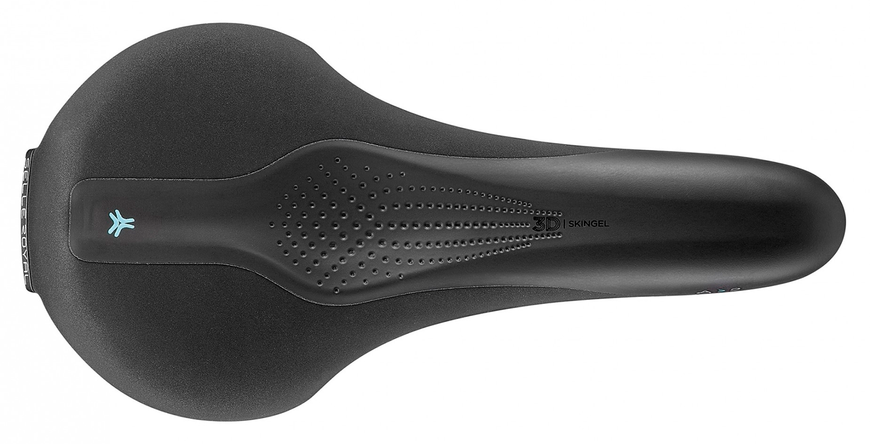 Сідло Selle Royal SCIENTIA A2 Athletic, 3D skingel, оббивка Black gummy/Black mokka, 289х144мм, 390г, рейли сталь + Curva suspension, unisex, чорне VLPL-SAD-75-55 фото