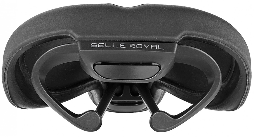 Седло Selle Royal SCIENTIA M1 Moderate, 3D skingel, обивка Black gummy/Black mokka, 289х141мм, 425г, рейлы сталь + Curva suspension, unisex, чёрное VLPL-SAD-06-28 фото