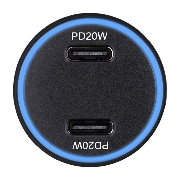 Автомобильное зарядное устройство BREVIA ePower DualCharge Display 40W 2xUSB-C черный 46040DCLB storm_group__46040DCLB фото