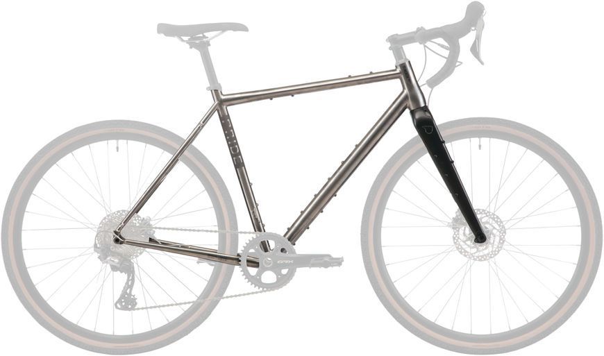 Рама 28" Pride T-Rocx L 2024 серая + вилка FRA-07-91 фото