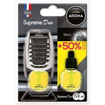 Ароматизатор Aroma Car Supereme Duo Slim Black, 8 мл storm_group__92259 фото