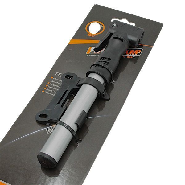 Насос вело BEE pump (М22-03) алюміній з кріпленням чорний (AV/FV) зі шлангом WVL-038-157 фото