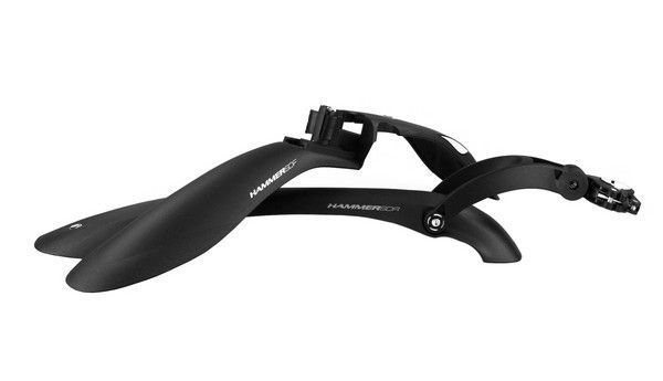 Комплект крил 24" -29" SIMPLA Hammer 3 SDE, SPEEDclamp mounting швидкознімне кріплення, чорні з білими вставками MUD-58-39 фото