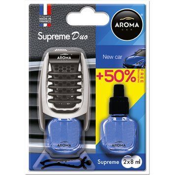 Ароматизатор Aroma Car Supereme Duo Slim New Car, 8 мл storm_group__92518 фото