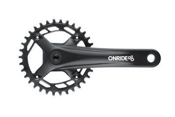 Шатуни ONRIDE Solo 1110, під квадрат, 170 мм, 34T, BCD 104 мм, на 11/10/9 шв., чорний (конверт) VLPR-2526116104515 фото