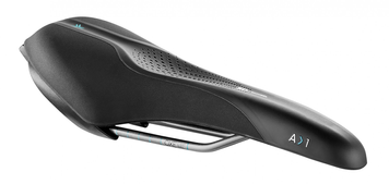 Сідло Selle Royal SCIENTIA A1 Athletic, 3D skingel, оббивка Black gummy/Black mokka, 289х127мм, 380г, рейли сталь + Curva suspension, unisex, чорне VLP-SAD-26-74 фото