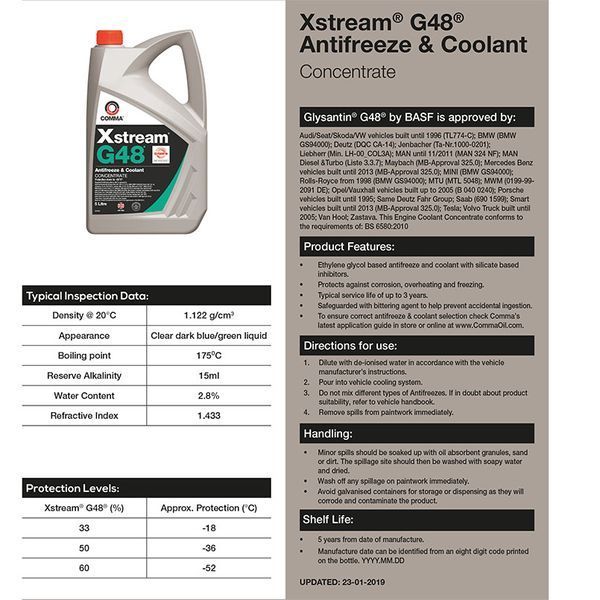 Антифриз Comma XSTREAM G48 AF CONC концентрат 5л storm_group__XSG5L фото