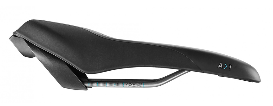 Седло Selle Royal SCIENTIA A1 Athletic, 3D skingel, обивка Black gummy/Black mokka, 289х127мм, 380г, рейлы сталь + Curva suspension, unisex, чёрное VLP-SAD-26-74 фото