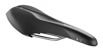 Сідло Selle Royal SCIENTIA A2 Athletic, 3D skingel, оббивка Black gummy/Black mokka, 289х144мм, 390г, рейли сталь + Curva suspension, unisex, чорне VLP-SAD-75-55 фото