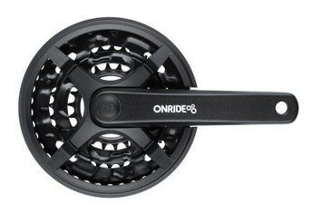 Шатуни ONRIDE Trio 830P, під квадрат, 170мм, 22-32-42T, на 8/7/6 швидкостей, чорні (конверт) VLPR-2526116104518 фото