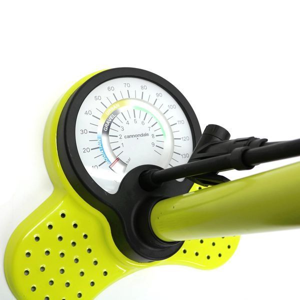Насос підлоговий Cannondale ESSENTIAL, з манометром 140psi, presta+schrader, чорно-жовтий PUM-18-06 фото