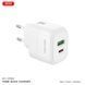 Мережевий зарядний пристрій XO L137 PD20W/QC18W 1USB-A+1USB-C + Lightning кабель білий storm_group__XO-L137+L фото 2