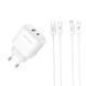 Мережевий зарядний пристрій XO L137 PD20W/QC18W 1USB-A+1USB-C + Type-c кабель білий storm_group__XO-L137+C фото 5