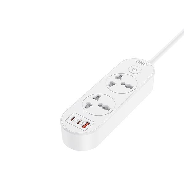 Мережевий фільтр XO WL31 30W (2 розетки +1USB-A+2USB-C) з головними вимикачем 1,5м. білий storm_group__XO-WL31 фото