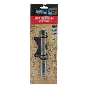 Насос вело GIYO Тайвань GM-45SL Al срібний, макс тиск 100 psi (presta+schrader+борт, лопатка) (AV/FV) WVL-038-146 фото