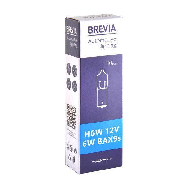 Лампа накаливания Brevia H6W 12V 6W BA9s CP storm_group__12332C фото