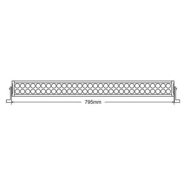 Фара світлодіодна Brevia CREE Spot 180W (60x3W), 16800Lm, 807x82x90мм, 1шт 60600SX1 storm_group__60600SX1 фото