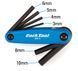 Набор шестигранников Park Tool AWS-11 (3mm, 4mm, 5mm, 6mm, 8mm, 10mm) складной TOO-34-14 фото 2