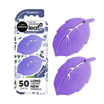Ароматизатор на дефлектор Aroma Car Leaf 3D Mini - Blueberry сухой 11924 storm_group__11924 фото