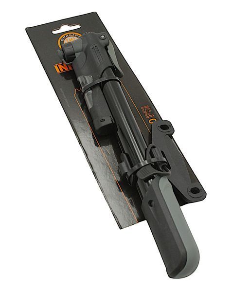 Насос вело з манометром + кріплення INFLATOR М21В-04, пластиковий, чорний (AV/FV) (MAX 120 PSI) WVL-038-133 фото