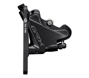 Каліпер гідравлічних гальм BR-RX400, GRX, передній, FLAT MOUNT, 140/160MM ротор, колодка L03A RESIN PAD(W/FIN) BRA-11-51 фото