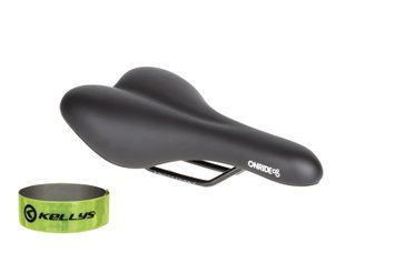 Сідло ONRIDE Nap, рамки cталь, чорне, 272 х 155 мм + світловідбиваюча смужка KLS 3M 30 см VLPR-6936116102226 фото
