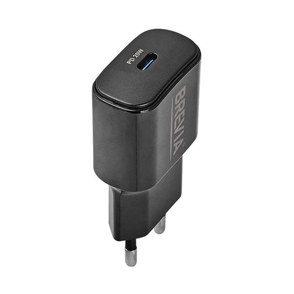 Мережевий зарядний пристрій Brevia ePower PD20W USB-C чорний 45020CB storm_group__45020CB фото