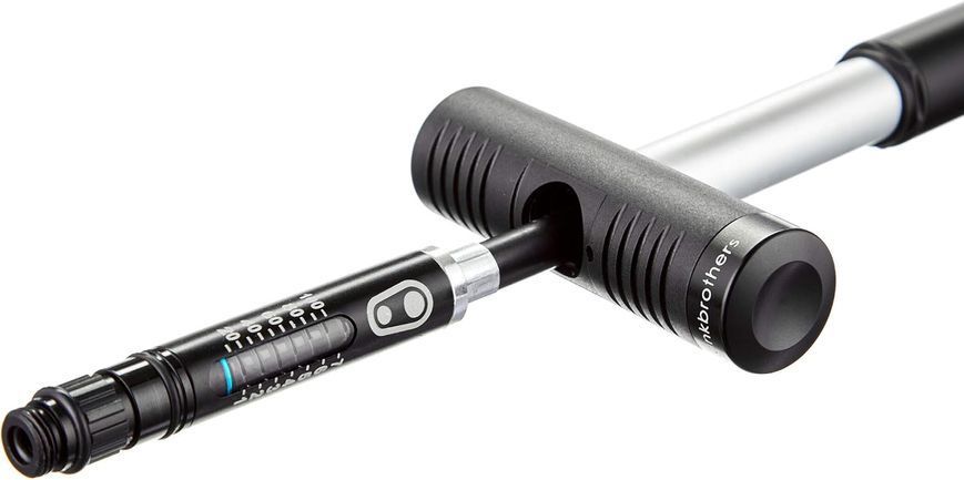 Мінінасос Crankbrothers KLIC HP GAUGE, алюмінієвий, з манометром, presta/schrader, 120psi / 8.3 bar, чорний VLPL-PUM-08-66 фото