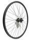 Колесо 26 перед, обід 2-ний чорний дисковий, втулка SHIMANO DEORE FH-M525A, диск 6 болтів,ексцентрик,чорна спиця WSTV-04-032 фото 2