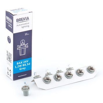 Лампа накаливания Brevia BAX 24V 1.2W B8.5d Grey CP storm_group__24321C фото