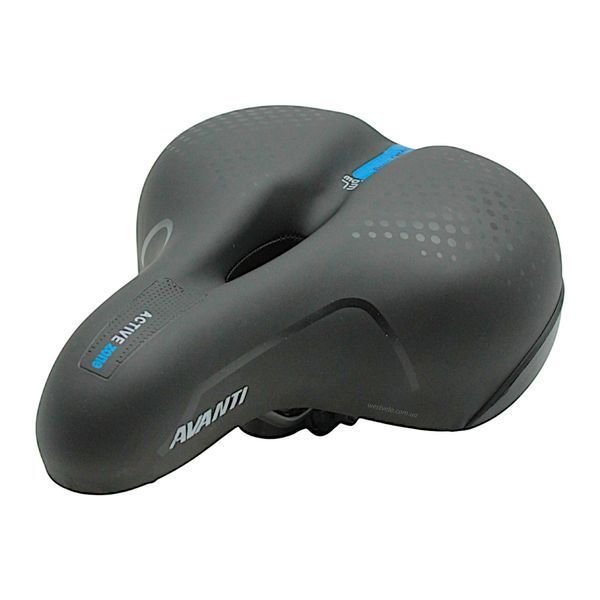 Сідло на демпферах з отвором AVANTI AFT-91, GEL FLOW (синє, червоне) з катафотом WVL-029-126 фото