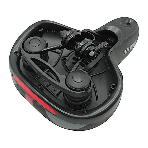 Сідло на демпферах з отвором AVANTI AFT-91, GEL FLOW (синє, червоне) з катафотом WVL-029-126 фото