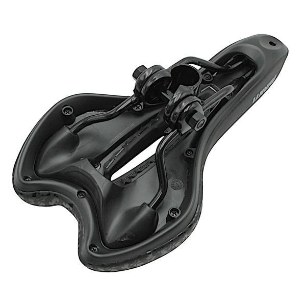 Сідло мтв з отвором AVANTI (AFT-84) GEL, чорне із чорною смугою WVL-030-168 фото